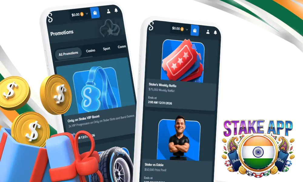 The stake app offers a wide range of bonuses